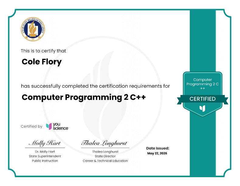 Computer Programming 2 C++