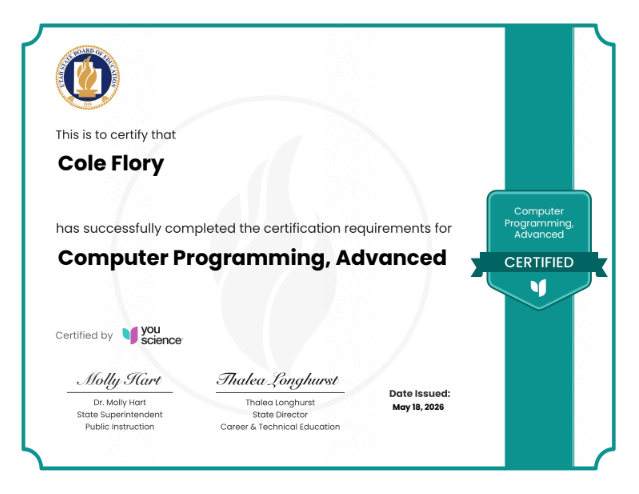 Computer Programming Advanced